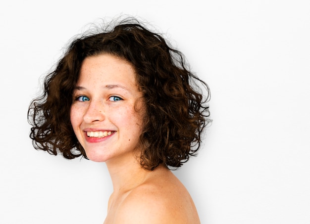 Jong volwassen vrouw Topless Studio portret