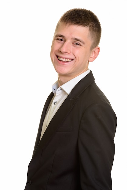 jonge gelukkig zakenman glimlachen
