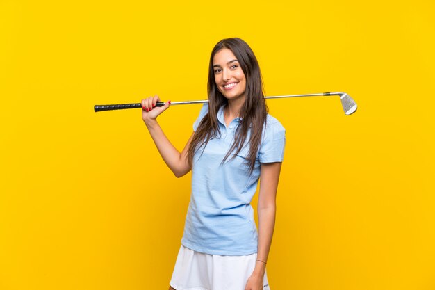 Jonge golfspeler vrouw