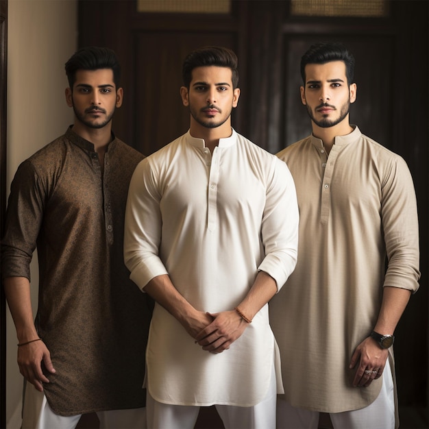 Jonge mannen dragen shalwar Kameez kurta mode levensstijl