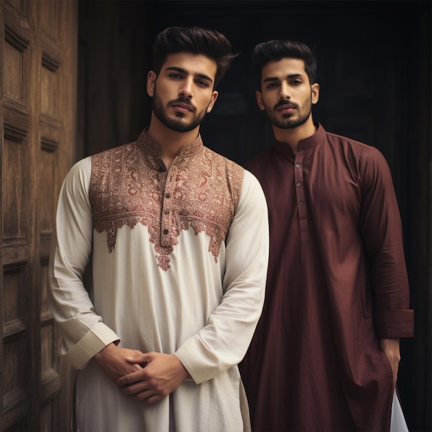 Jonge mannen dragen shalwar Kameez kurta mode levensstijl