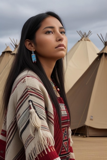 Foto jonge mooie indiase indiaanse vrouw in traditionele kleding