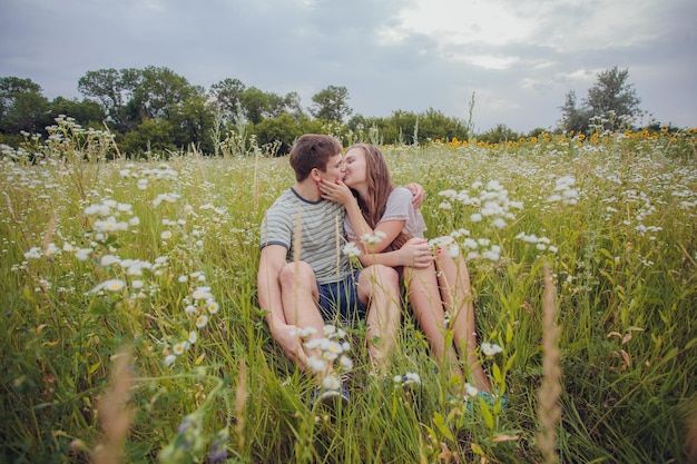 jonge paar in liefde