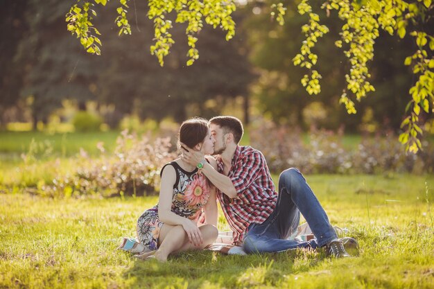 jonge paar in liefde