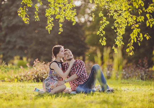 jonge paar in liefde