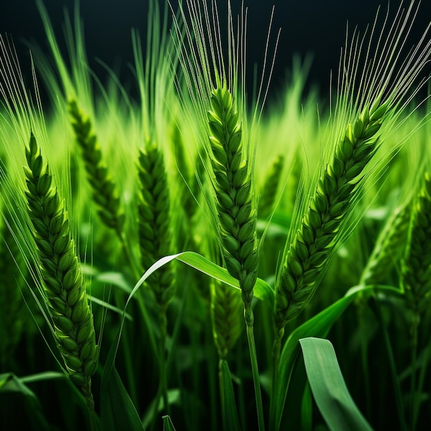 Jonge rijst op een groen veld