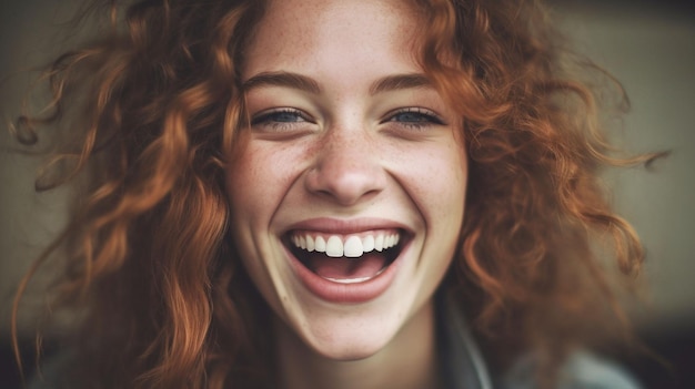 jonge vrouw glimlachend