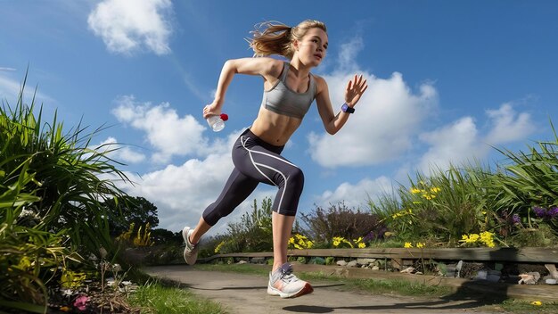 Jonge vrouwelijke fitnessloper