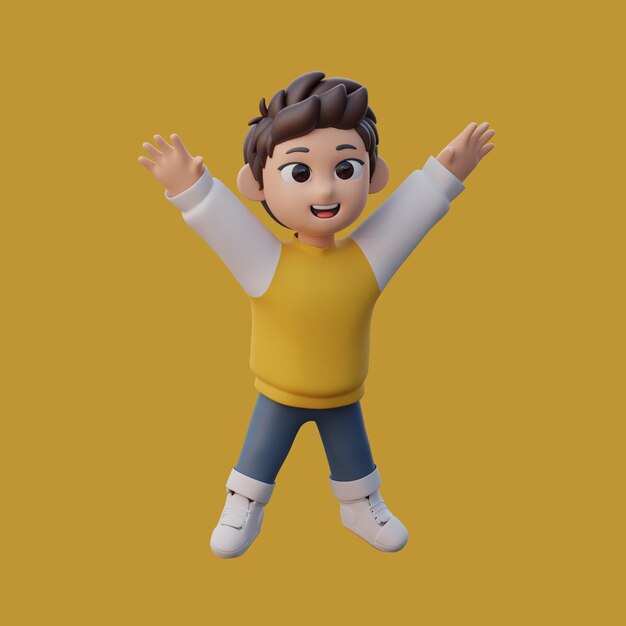 Jongen 3D-karakter 3d karakter van jongen in verschillende style3d Vector3d illustratie van Boy-stijlen 36