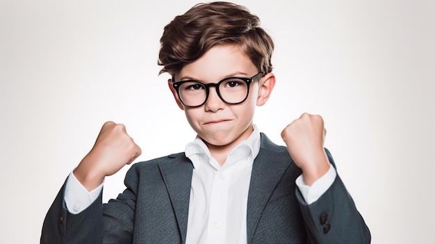 Foto jongen in zakelijke kleding