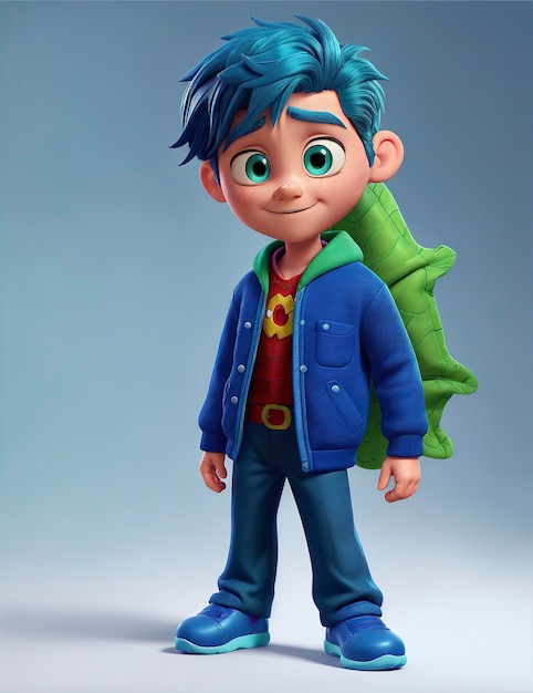 jongen superheld 3d pixar-stijl
