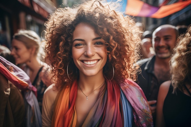 Jongeren strijden voor LGBTQ-rechten tijdens een Pride Diversity Portrait