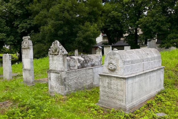 Foto joodse begraafplaats remu'h kazimierz district krakau polen