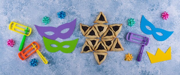 Joodse feest Purim viering concept