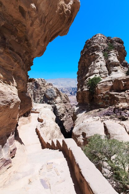 Jordaanse woestijn in Petra