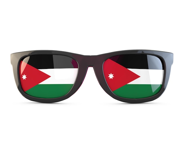 Jordan flag sunglasses 3D Rendering