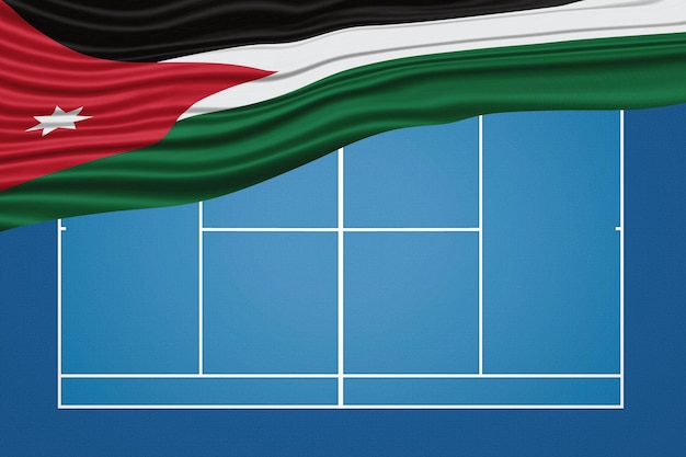 Jordan Wavy Flag Tennis Court Hard court