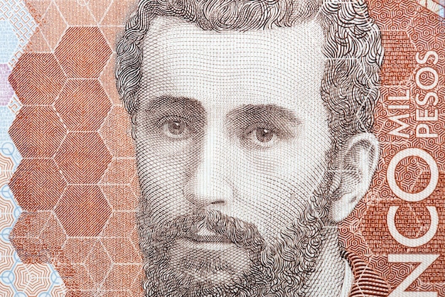 Foto jose asuncion silva een close-up portret van colombiaans geld