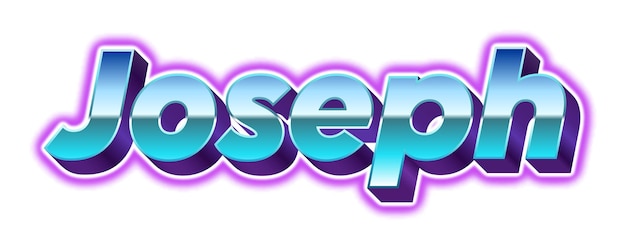 Joseph sign in text effect photo with a white background