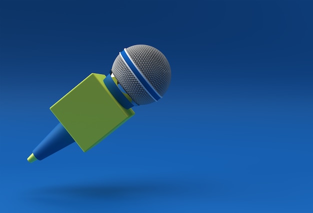 Journalism concept. Live news 3D Renderind Background