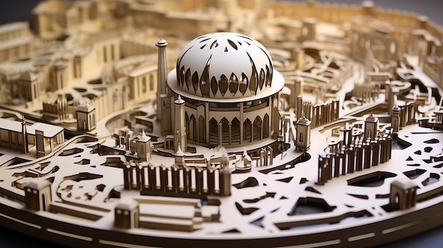 journey of inspiration beautiful mosque design unveiled in paper cut style