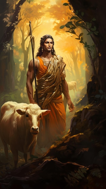 Photo journey of lord ram confronting challenges in the enchanted forest