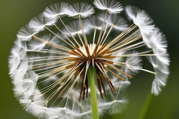 Photo a journey of new beginnings dandelion seeds floating on breeze