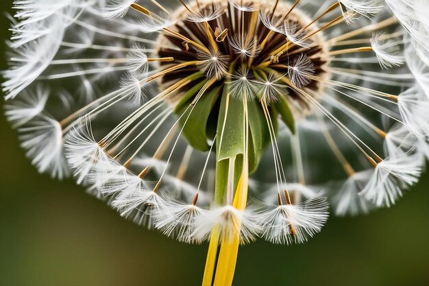 Photo a journey of new beginnings dandelion seeds floating on breeze