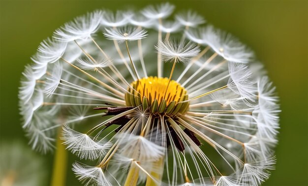 Photo a journey of new beginnings dandelion seeds floating on breeze