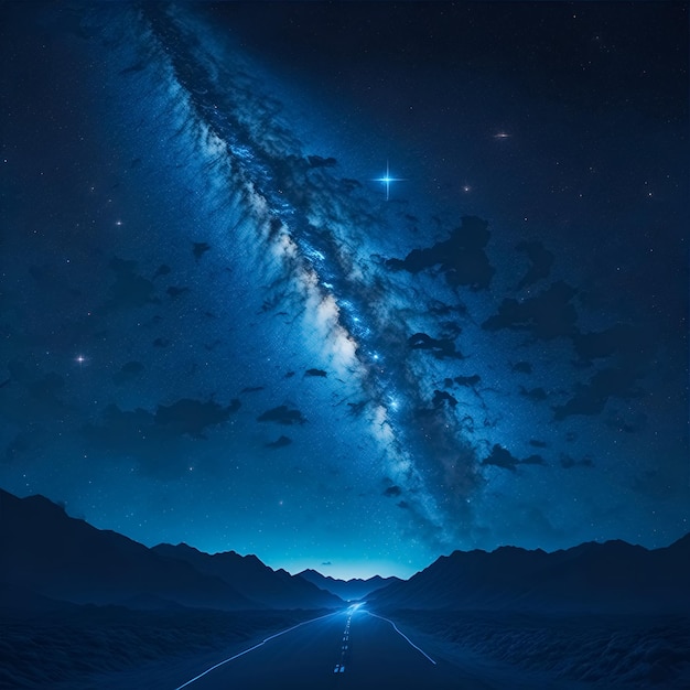 journey_starry_sky_background universe blue