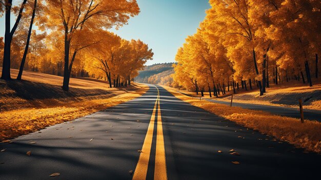 Journeying through the Long Empty Road in the Splendor of Autumn Generative AI