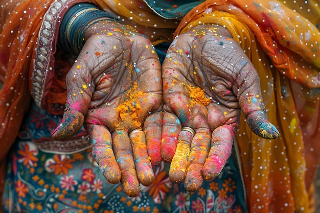 Joyful Celebration Captivating Moments of Laughter and Color at the Holi Festival