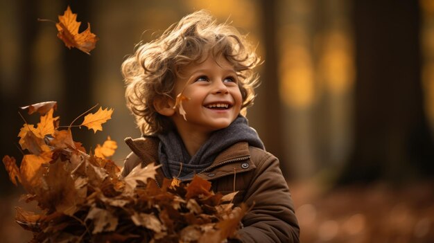 Joyful Child Engrossed in Cinematic Photography AI Generated