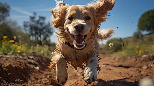 Joyful Cocker Spaniel Run