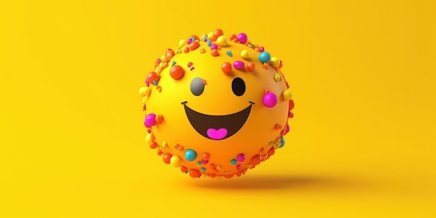 Joyful Emoji Background World Emoji Day and Happy Day Generative Ai