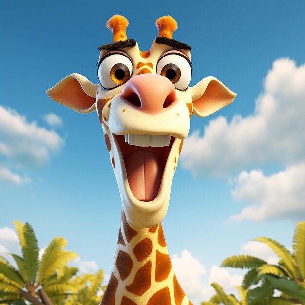 Photo joyful giraffe