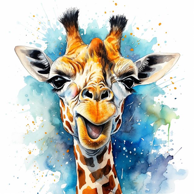 Photo joyful giraffe