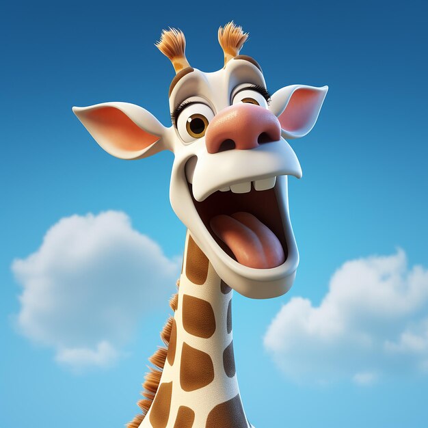 Photo joyful giraffe