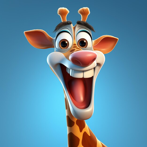 Photo joyful giraffe