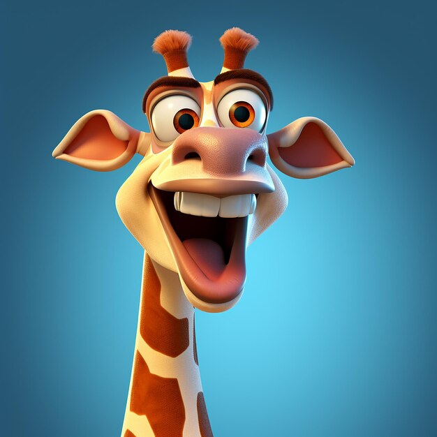 Photo joyful giraffe