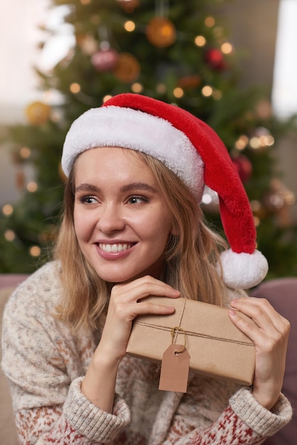 Joyful Girl With Gift Box