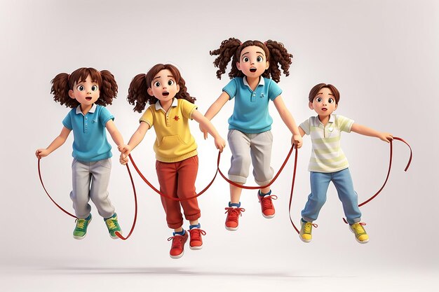 Joyful Kids Jumping Rope Adventures