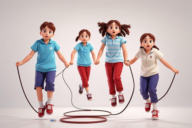 Joyful Kids Jumping Rope Adventures