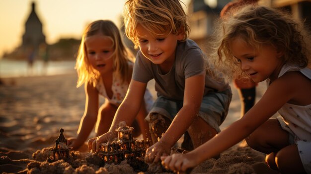 Joyful Kids at Play Embracing Childhood Bliss Generative AI