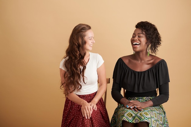 Joyful Laughing Female Friends