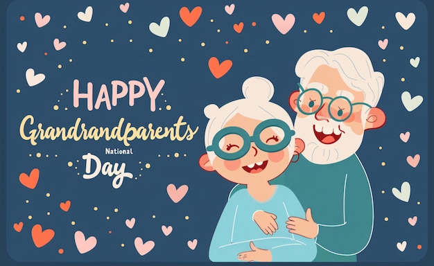 Joyful Moments Captured A Vibrant Vector Illustration of Grandparents Day Celebration