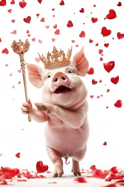 Photo joyful pig royalty