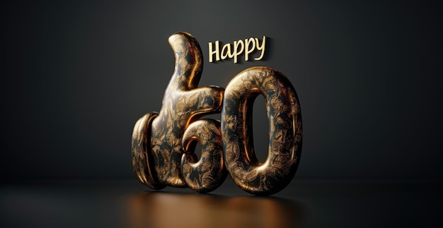 60周年を祝う 記念日と新しい始まりを祝う 心からおめでとうと 温かい願い