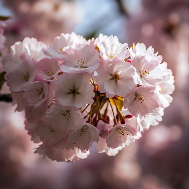 楽しい春の桜の開花