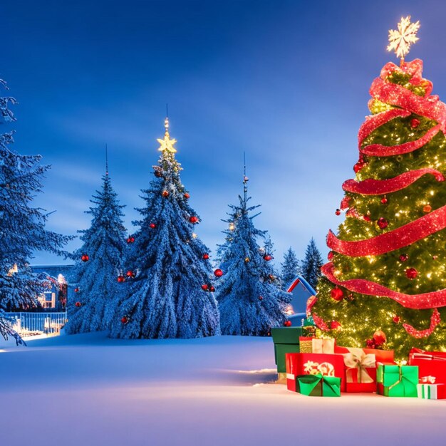 Premium AI Image Joyful victorian Christmas sparkling streets